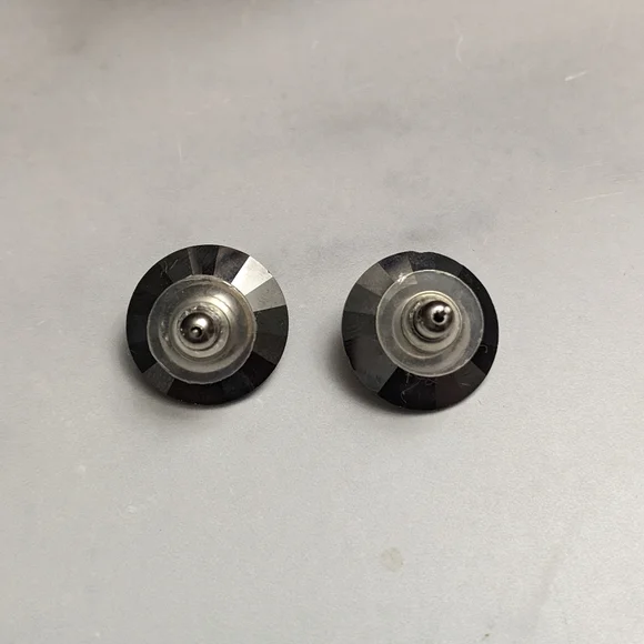 Vintage Nelly by Nordstrom watermelon Rivoli crystal post earrings - Picture 4 of 5